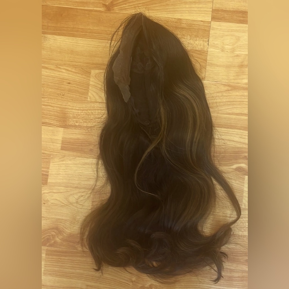 Human Hair Wig Highlights Hairvivi and box braid bundle